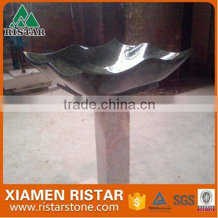 Natural square black marble stone bathroom basins and sinks RST-SB100