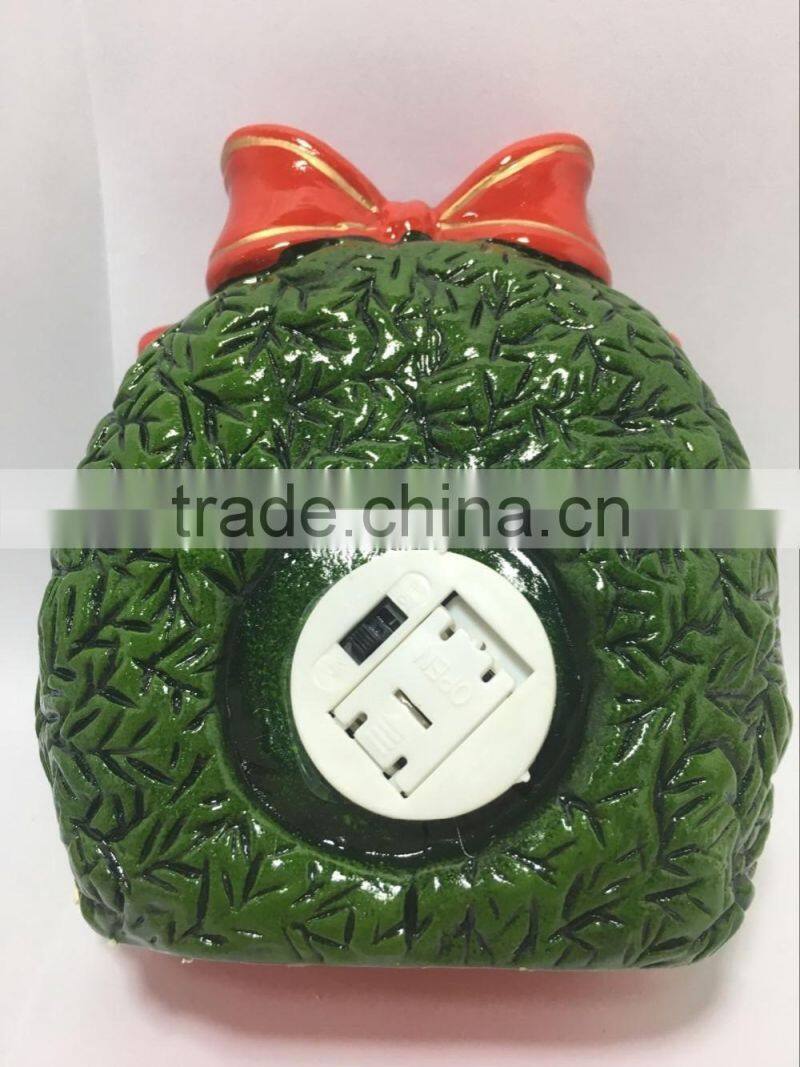 pottery Xmas decoration with LED