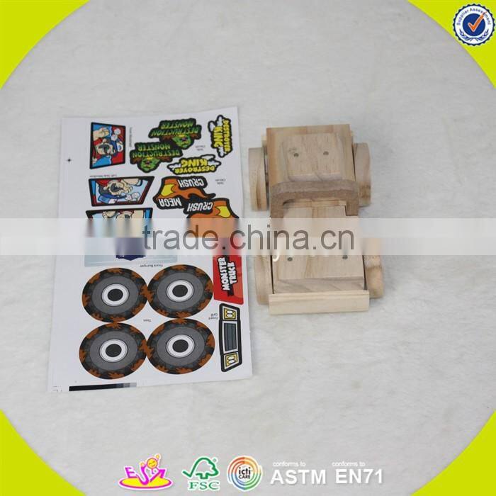 2017 new products educational wooden kids diy toy W03B051