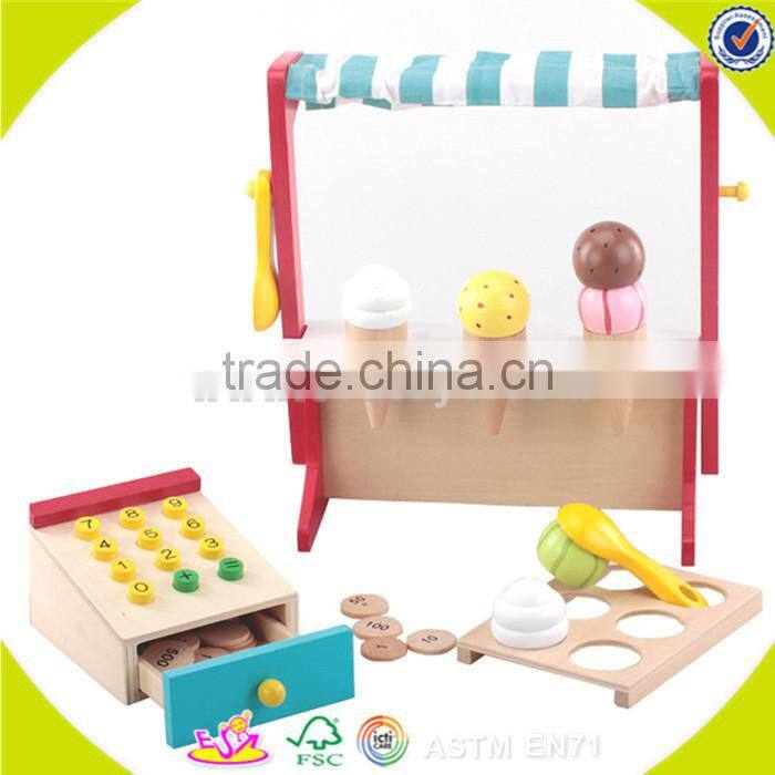 wholesale baby wooden Ice -cream shop toy,beautiful Ice -cream shop toy, top fashion wooden Ice -cream shop toy W10A022