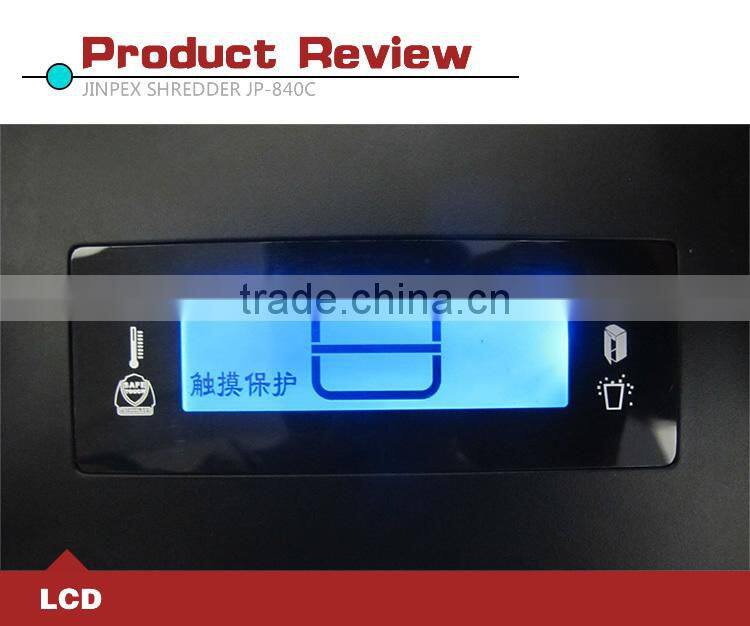 JP-840C cross cut paper shredder machine for Medium oiffcie use with LCD DISPLAY