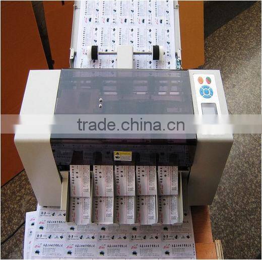 Plastic card cutting machine for pvc card business card