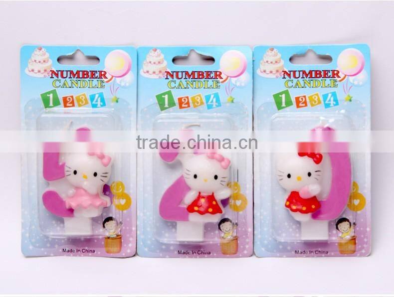 Carton Hello Kitty Cat Birthday Candle for Children