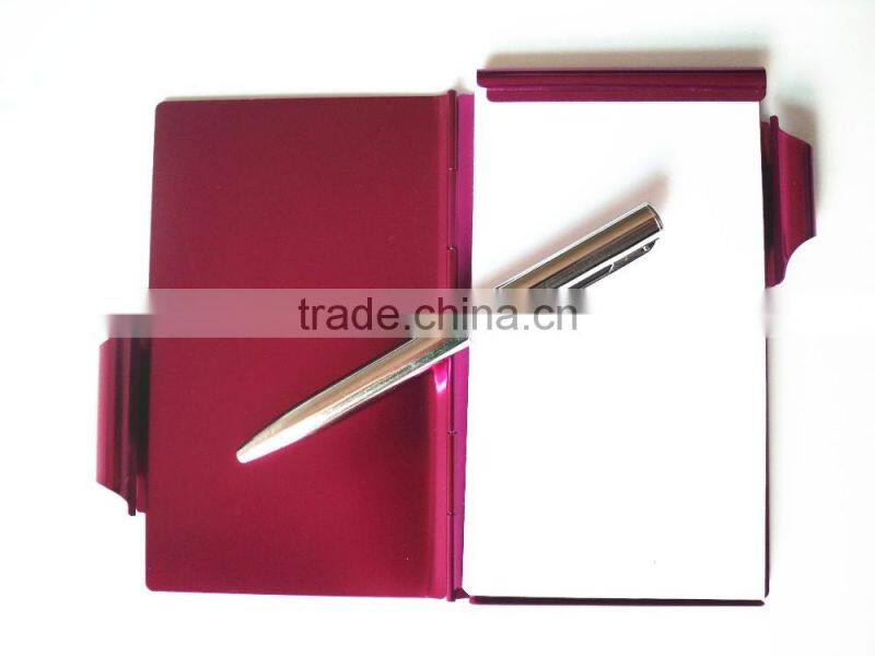 Mini aluminum notebook with pen/pocket notebook