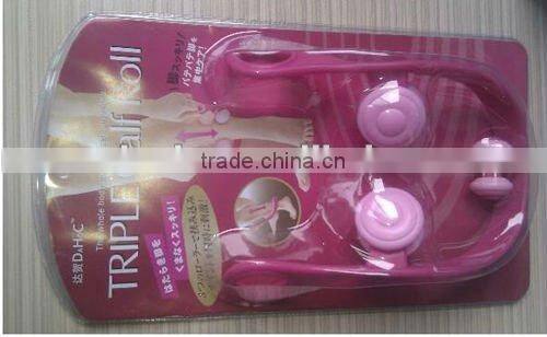2012 best seller plastic triple calf roll massager/slimming leg