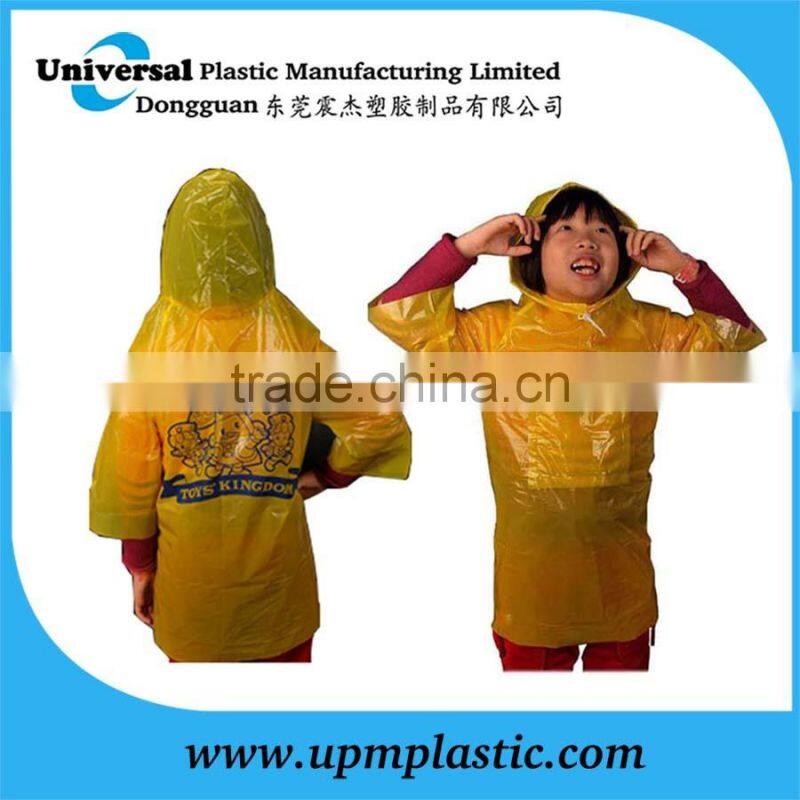 Disposable Kids Rain Poncho for outdoor events