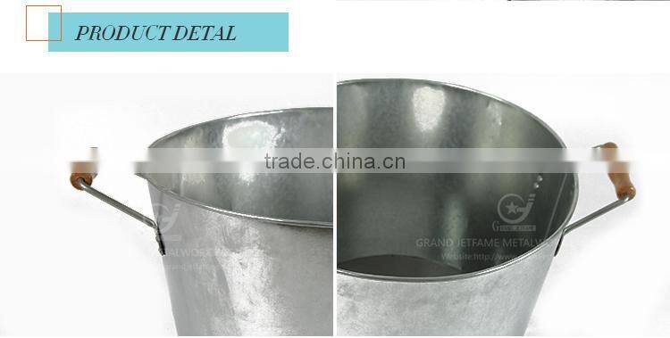 Galvanized iron garden pickling champagne cooler bucket cooler ice barrel
