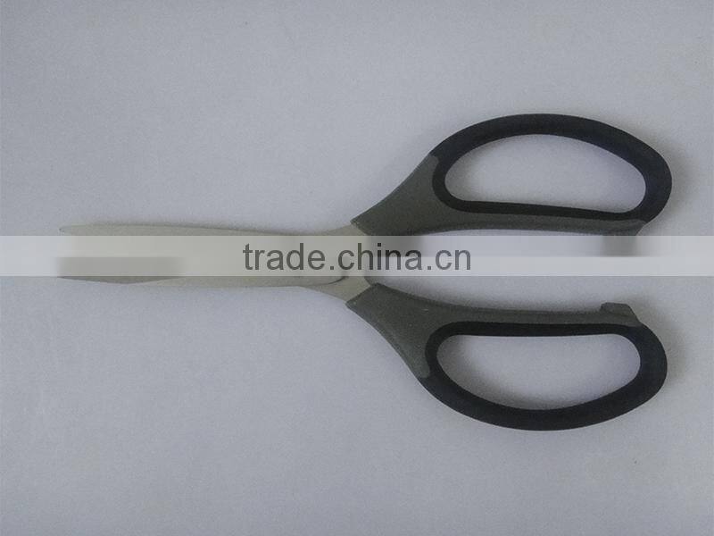 Top Quality black color kitchen scissors with TPR and pp handle