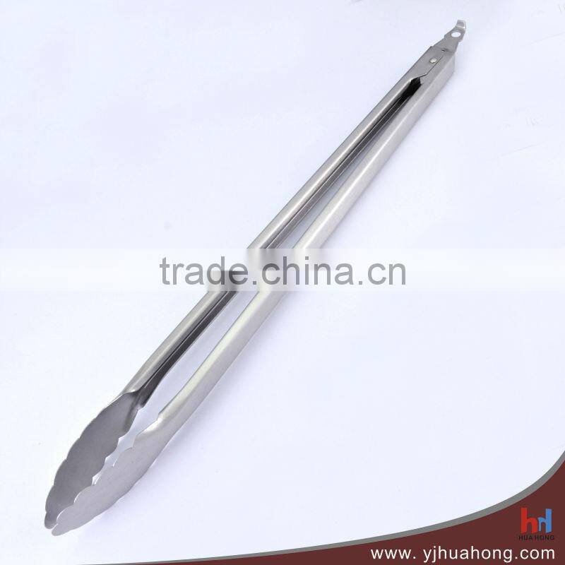 16" High quality locking stainless steel cooking tongs,serving tongs,food tongs