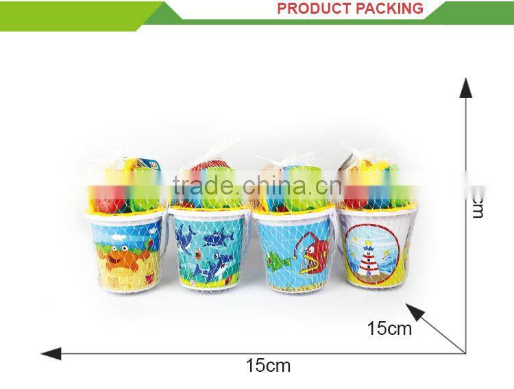 Summer outdoor items plastic white beach sand bucket set toy