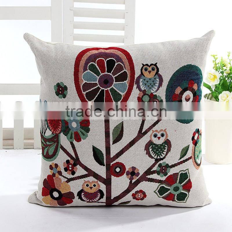 decorative pillowcase capa de almofadas owls linen vintage cushion sofa throw pillows cojines cushions home decor