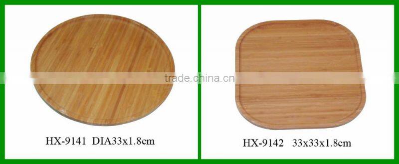 Wholesale Round Bamboo food Tray Serving Tray Wood Tray