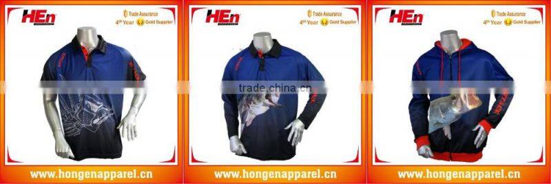 Hongen apparel comfortable breatchable qucik dry shorts sleeves fishing jersey