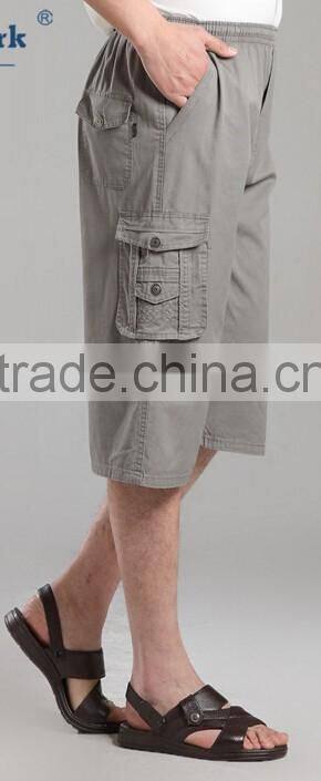 man shorts, MTM service, half leg length shorts, gray shorts