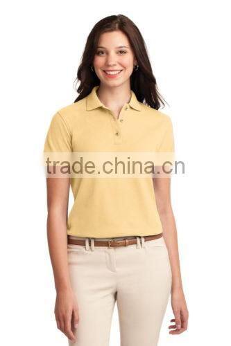 2016 Latest High Quality Solid Slim multiple colour Woman's polo t-Shirt