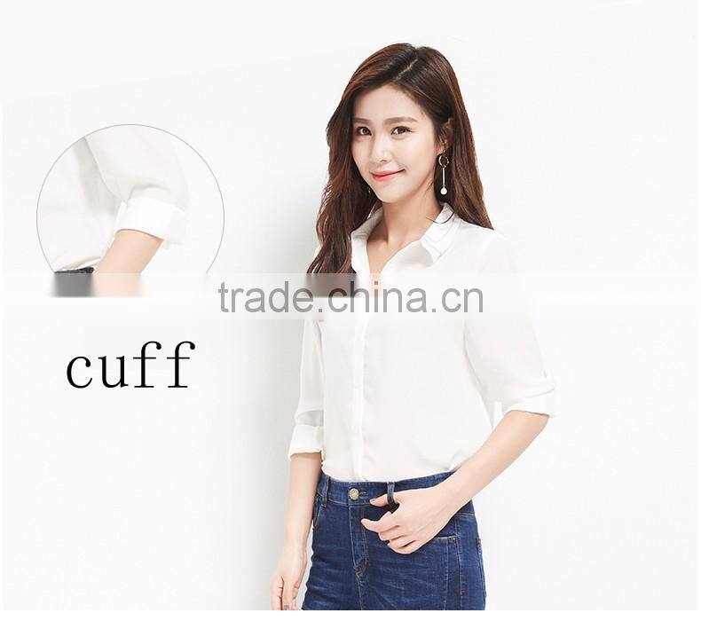 SZXX Hot Sale Wholesale Womens Lady Elegant White Blouse Shirts