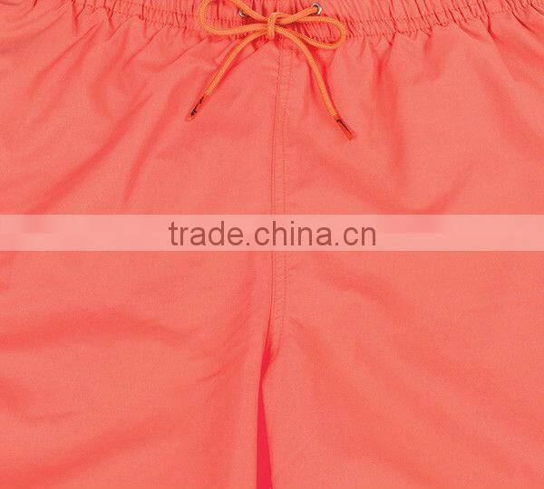 men's poly m/f twill swimming shorts plain color boardshort micro fiber beach shorts