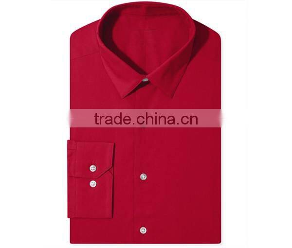 OEM High Quality Fashion Popular Formal Red Business Shirts Cotton