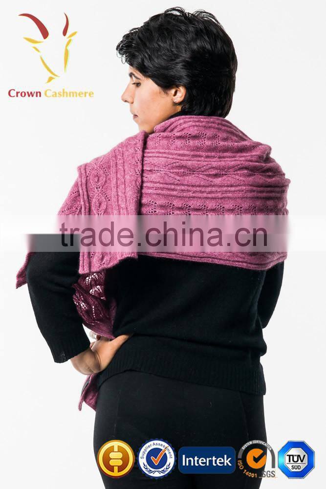 100% Pure Cashmere Cable Wrap/Shawl Pashmina Shawl/Wrap