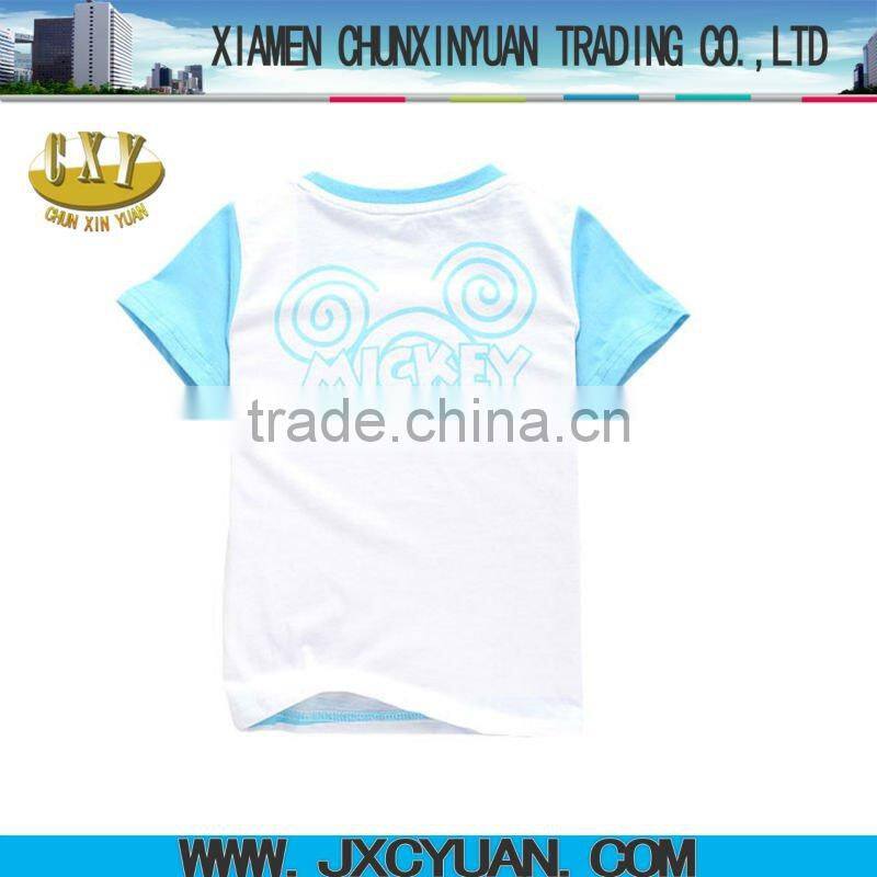 green children printing t shirts with cartoon printing