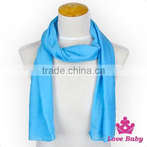 Solid Color Price Reduction Boys&Girls Causal Wear 100% Polyester Linen Scarf Design Scarf Fabric For Childrens