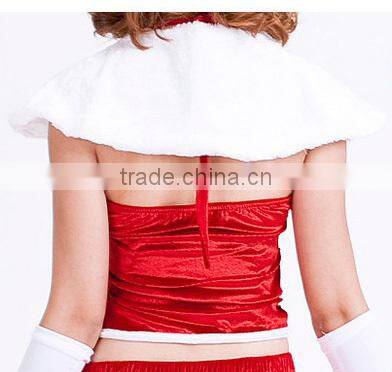 Best Red Hooded Velvet Sexy Mini Christmas Costumes For Women' Festival
