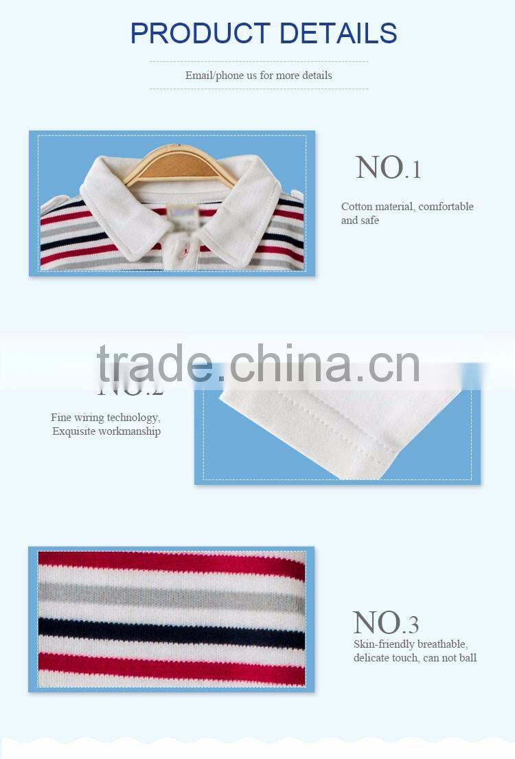 Leisure cheap long sleeve polo stripe baby boys shirt