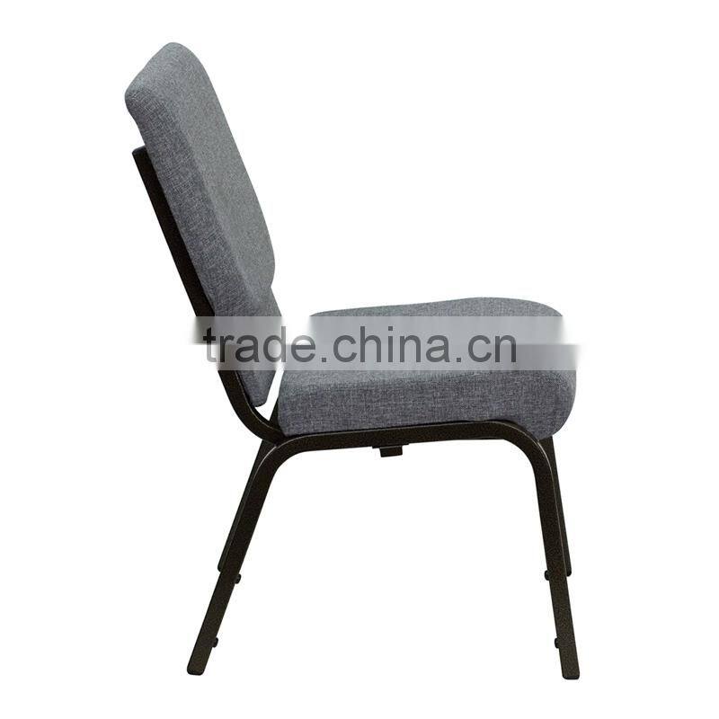 Wholesale Used Hot sell item Stacking Metal Church Chair Steel fabric stacking Waiting Meeting Room conference church chair