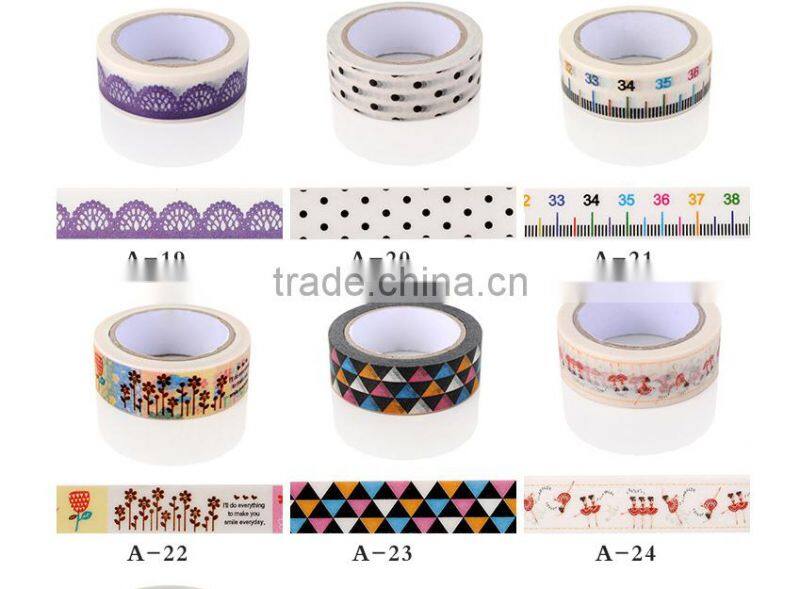 Different colors washi masking tape for scrapbooking