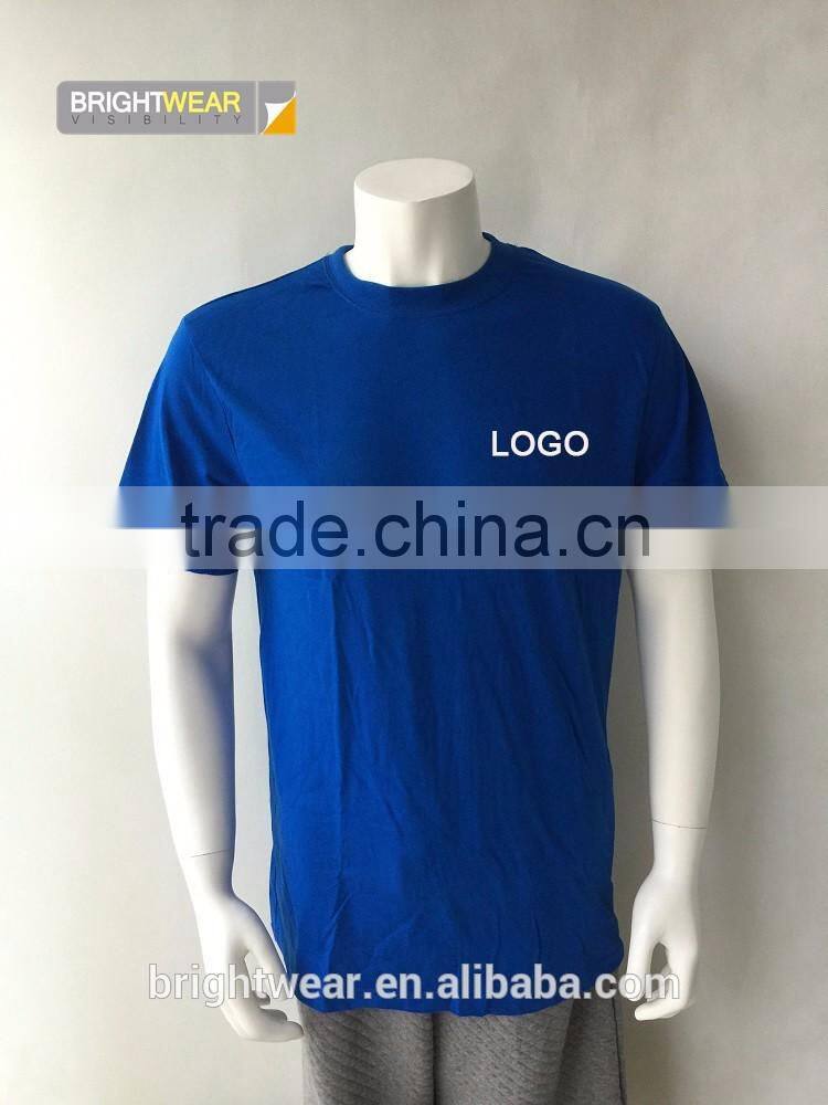100% polyester birdeye plain chest pocket customized T-shirt