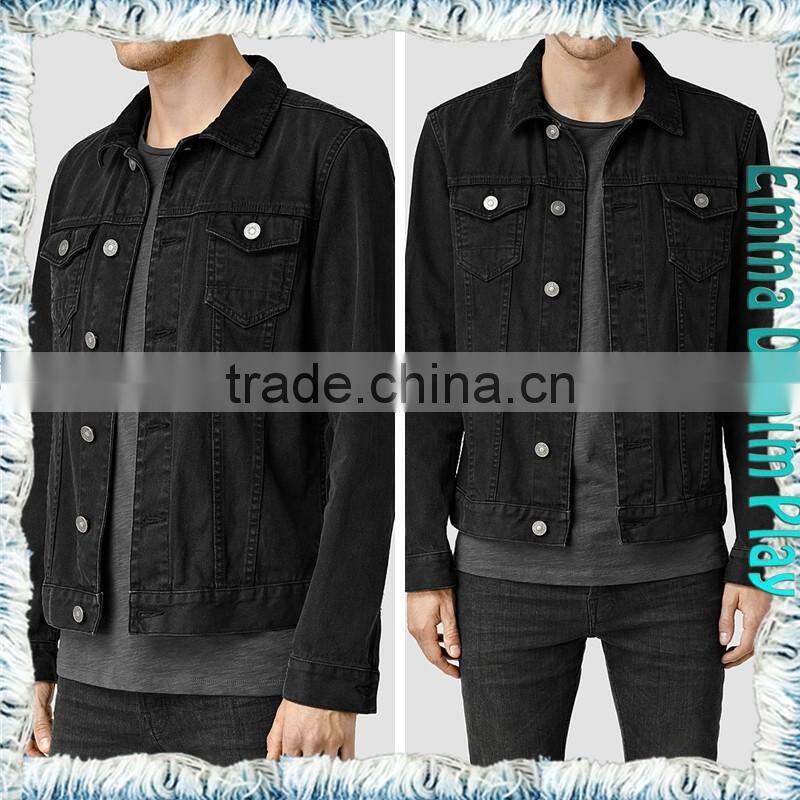 Spring Autumn Fashion Man's Long Sleeves Regular Fit Denim Jackets Plus Size