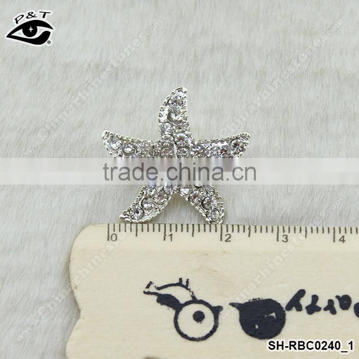 Wedding rhinestone brooches pins rhinestone starfish brooch pin small wedding invitation brooch pins