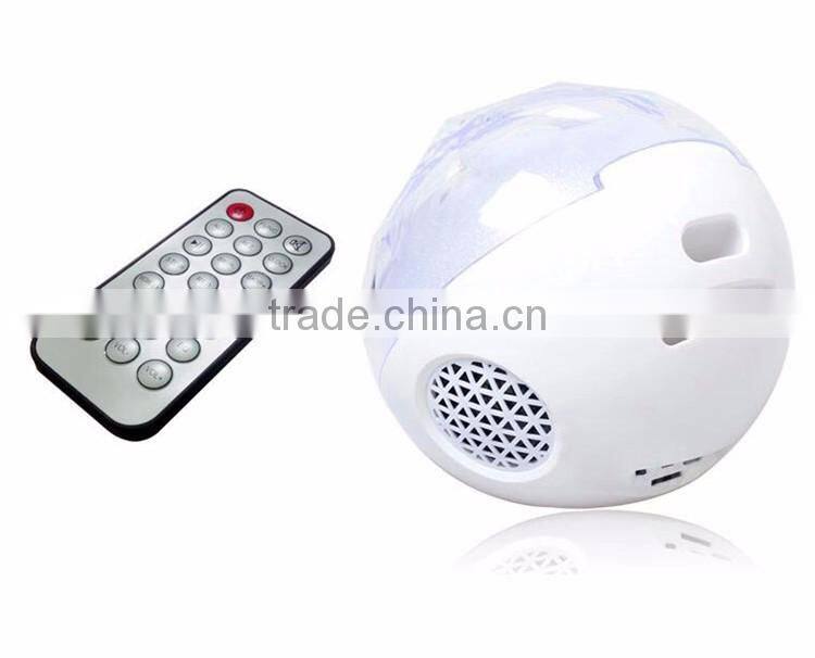 Fashion design Crystal magic light color changing ball portable smart control color changing led bluetooth speaker