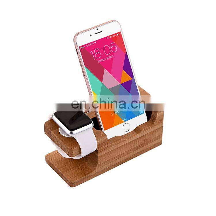 High use wood office gift wood cell phone stand with good quality