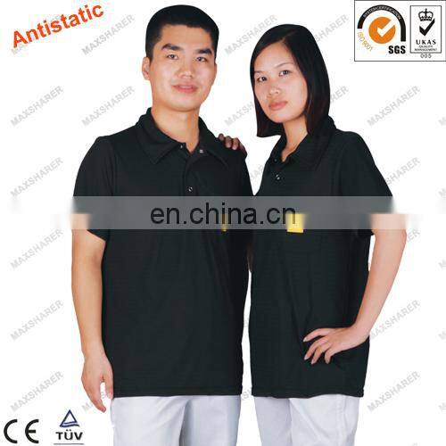 Best selling OEM Design esd work wear Antistatic Polo T-shirt Made in china