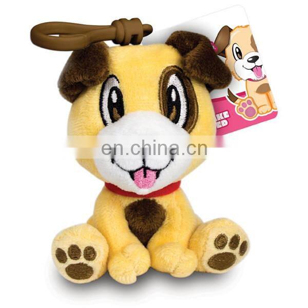 Lifelike Cheap Cute 10cm Custom Stuffed Animal Soft Dog Plush Keychain
