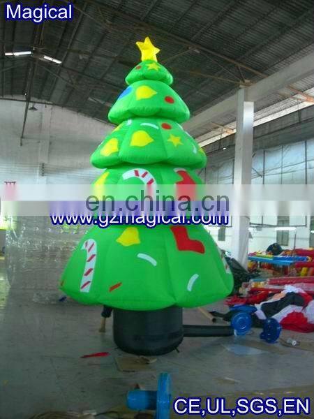 Inflatable Jingling Bell tree with snowman for christmas decoration