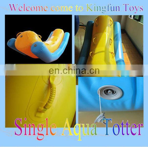 Double tubes water totter/water seesaw