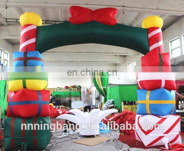 inflatable christmas arch with gift and candy