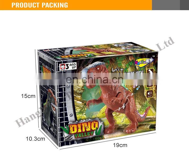 Battery operated electric toy dinosaur with action and sond