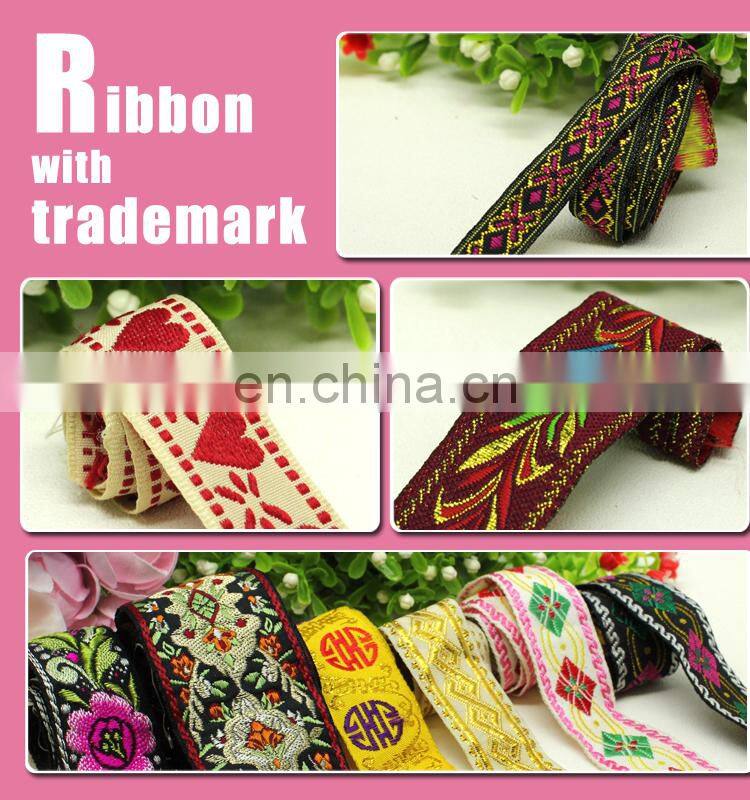Custom national wind woven label ribbon
