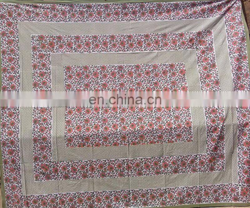 2015new higher quality wholesale cotton thread work indian bedsheets