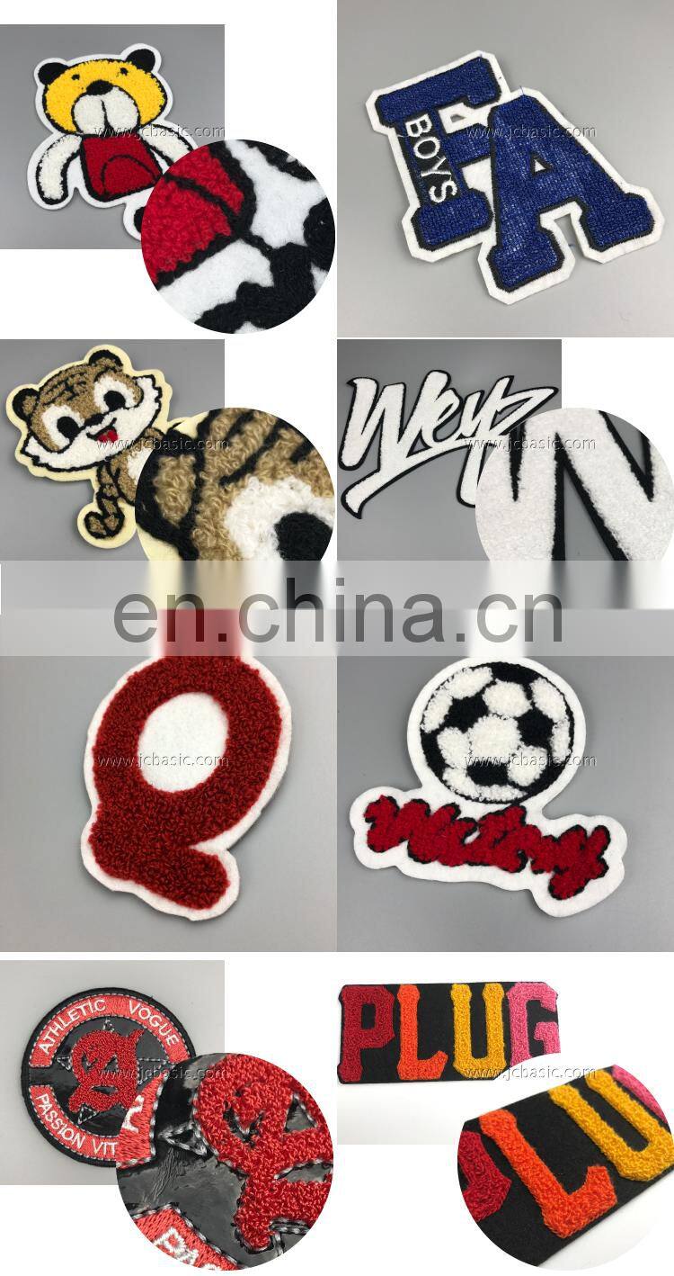 New design letters glass bead iron/sew on patch chenille patches