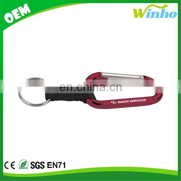 Winho Anodized Carabiner with nylon strap