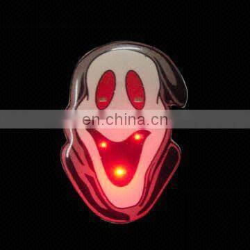 Happy Face with Led Design Flashing Badge for Promotion