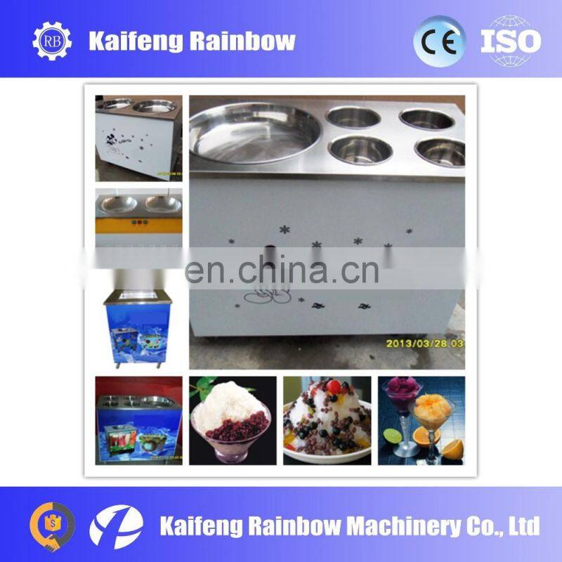 Factory Price single square pan fried ice machine with six buckets fried ice cream roll machine ice cream frying machine