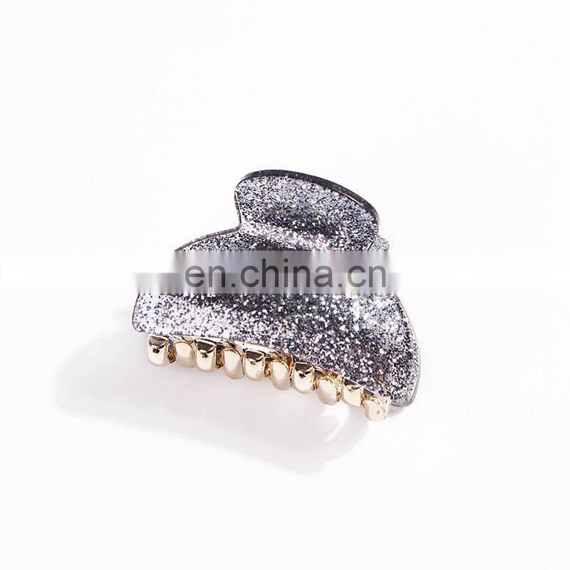 Glitter Colorful Girls Hairpins Crab Hair Claw Clamp Women Barrettes Scrub Hair Clips Hairgrip Hair Accessories Headwear