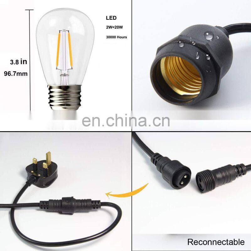 Commercial item led lighting weatherproof led string light outdoor