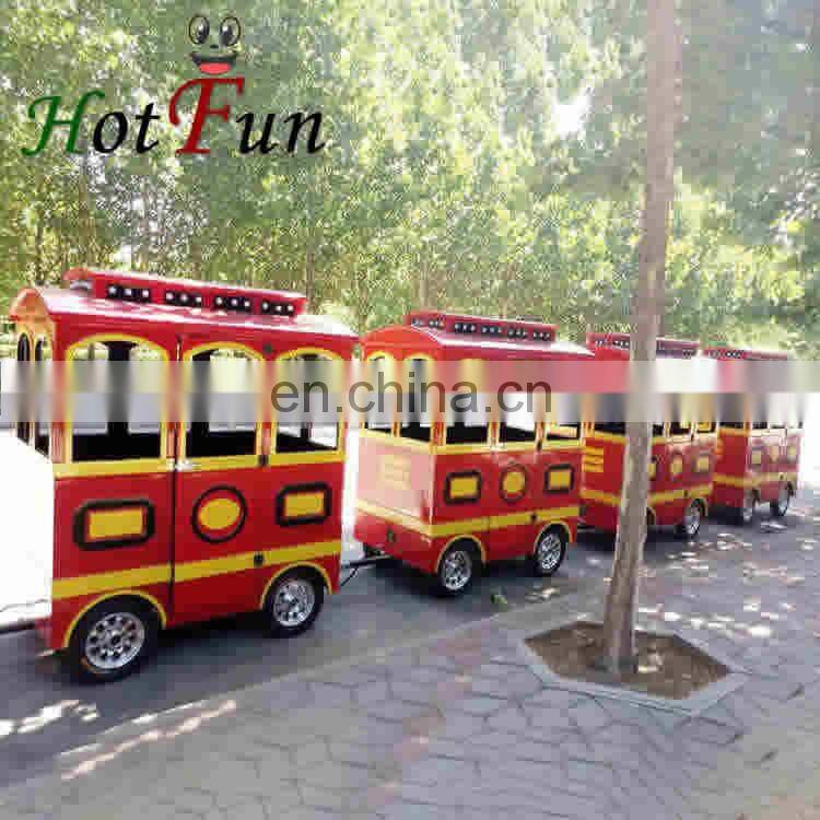Wonderland theme park kids electric trackless train amusement park trains for sale