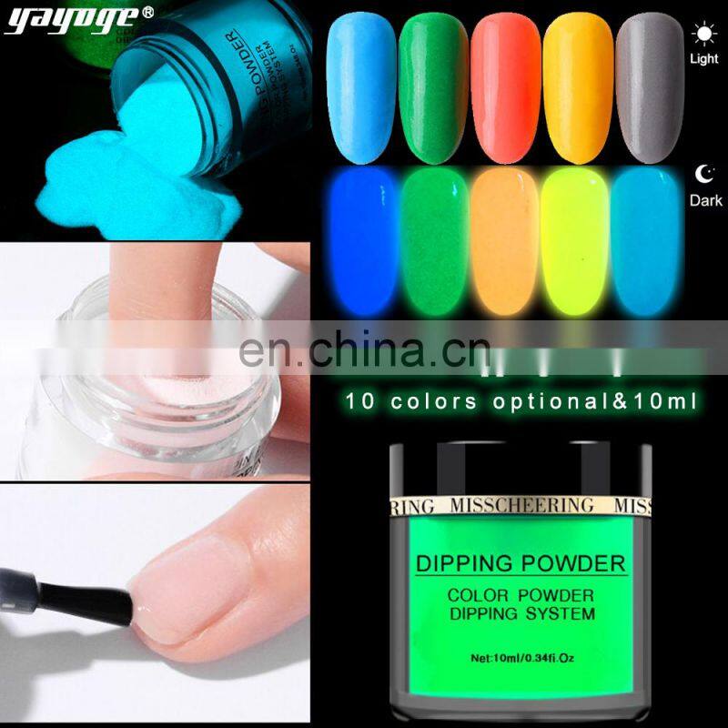 Glow In Dark Acrylic dip Powder Luminous Nail Dipping Powder